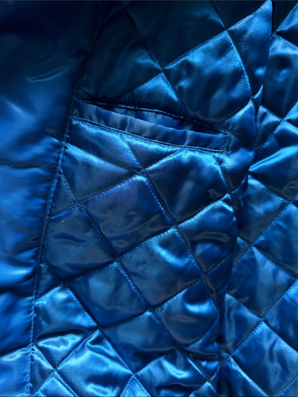 Detroit Lions Blue Satin Starter Team Jacket - Classic NFL Outerwear - Picture 4 of 5